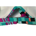 NEW Aqua Couture Turquoise Black Pink Stripe 2 Piece Push Up Bikini Swimsuit S M Size undefined Photo 5