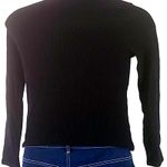 Madewell NWOT Elwood Black Ribbed Knit Knot-Front Long Sleeve Top Size Medium Photo 6