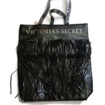 Victoria's Secret Victoria’s Secret bag Black FAUX LEATHER FLIRTY FRINGE shoulder bag New size L Photo 0