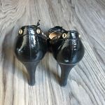Michael Michael Kors Studded 4” Heels Black Patent Leather Pumps Tie Fro… Size 7 Photo 2
