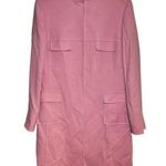 Tahari Trench Coat Full Zip Front Chest Hand Flap Pockets Stand Collar Pink 14 Photo 0
