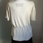 Liz Claiborne Liz Sport Short Sleeve Ribbed Knit Peplum Lightweight Sweater Top Photo 3