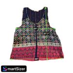 Elodie XL Boho Sleeveless V-Neck Tunic Top Lace Detail Paisley Floral Women Photo 5