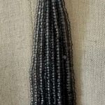 White House | Black Market Long Silvertone Pendant Necklace with Gray Stones & Tas Photo 2