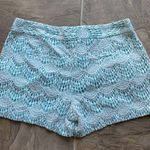 Loft Lace High Waist Turquoise White Shorts Photo 9