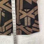 Chico's  Blazer Jacket Womens Small Gold‎ Black Career Geometric linear blazer Photo 2