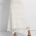 Theory NWT!  Pull-On Crochet Knit Lace Ivory Maxi Skirt - Size Medium Photo 8