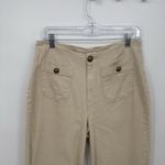 Ophelia Roe  Cream Cropped Pants Cotton Size 10 Boho Casual Photo 1