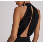 Anthropologie Black Sheer Heart Bodysuit Top Size M Photo 1