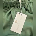 Caroline Constas Odessa Maxi Dress NWT Size S | Sage Green Off Shoulder Gown Photo 6