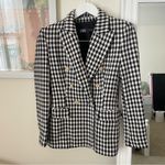 ZARA Blogger Favorite Tweed Houndstooth Double Breasted Blazer Jacket Photo 3