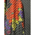 Chico's Design 100% Silk Jacket Cardigan MEDIUM Woven Floral Basket Weave Black Photo 3