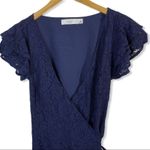 Ali & Jay Ali &‎ Jay navy blue lace wrap dress large new Photo 4