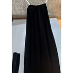 Women's Dark Green Velvet V Neck Long Sleeve Long with Slit Dress size Small Photo 6