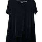 Chico's NWT Women's Knit Kit Laser Cut Short Sleeve Top in Black Size Small Photo 2