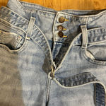 Hollister  Ultra hi-rise Mom Shorts Cut Off Belted 1R 25 Denim Blue Jeans Photo 1