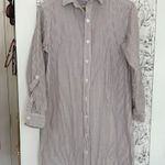 Emily Phillips Nashville USA stripe button down tunic dress White Size L Photo 4