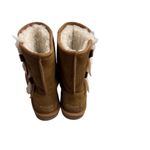KOOLABURRA Women’s Suede Tan Bow Boots Faux Fur Lined Size 7 Photo 1