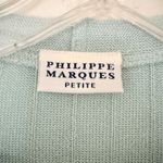 NWT Philippe Marques Petites Aqua Knit Cardigan Skirt Set Rhinestone Midi 12/14P Blue Size undefined Photo 4