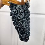 Nicole Miller Knit Boho Clutch Summer Bag Wood Handle Purse Handbag Snap Button Photo 4