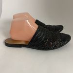 Salt + Umber Black Woven Leather Weaves Mules Slip On Flats Women’s 9 Feminine Photo 5