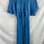 Boho Me NWT Off-the-shoulder Cover-up Maxi Dress In Mediterranean XS Photo 1