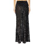 NBD  The Mira Maxi Skirt in Black size Medium NWT Sheer Abstract Burnout Print Photo 1