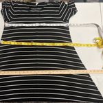 Old Navy , Women’s Large Black & White striped, stretchy,‎ long sleeve dress Photo 5
