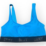 DKNY Blue & Black Swim Top Size M NWT | Colorblock Bikini Top Photo 0