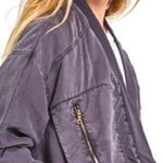 Young Fabulous and Broke Gray Bomber Jacket with Drawstring Waist Photo 1
