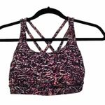 Lululemon energy bra long line burgundy splatter size 4 yoga athletic sport bra Photo 2