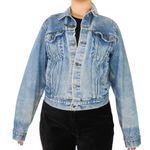 Levi's 1980s Vintage Denim Jacket Embellished Jean Jacket with Charms Retro Large Photo 2