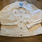 Draper James  Womens Plus Size Magnolia White Denim Jacket Size 2X NWT $150‎ Photo 0