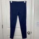 Per Se EUC  Sport women’s navy blue‎ gray stripe stretch cotton leggings large Photo 5