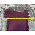 Purple Cowl Neck Short Sleeve Top Size L Size L Photo 3
