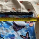 Dolls Kill Blue Colorful Butterfly Mini Skirt Large Stretchy Waist Y2K 90s Style Size Large Photo 5