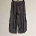 Garnet Hill Oasis Knit Wide-Leg Lounge Pajama Pants Heathered Grey Size Medium Photo 2