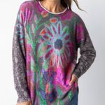 Natural Life  Cashmere-Like Pullover Sweater in Mauve Folk Flower Size XS Photo 1