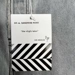 Sandrine Rose x Free People Straight Leg Jeans Sz 28 Button Fly High Rise‎ NWT Silver Photo 2