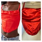 Urban Outfitters  Red Satin Corset Top Medium Photo 1