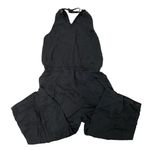 Tentree  Surplice Wrap V-Neck Wide-Leg Jumpsuit Playsuit Black size Medium Photo 2