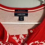 Lands' End Lands’ End Women’s Vibrant Red Cardigan Size Large Photo 8