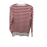Marled Women's M Red & White Striped Pullover Sweater Long Sleeve Red Size M Photo 1