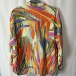 Soft Surroundings Peregrine Gauze Shirt Size 1X Abstract Artsy Boho Palm Beach Photo 6