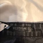 Nasty Gal Charcoal Fringe Jean Shorts Photo 6