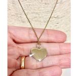 Coach NWT Gold Plated Chain Link Heart Logo Pendant Necklace with Lobstert Clasp Photo 3