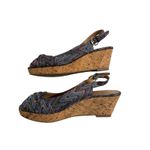 Nine West EUC ABBE Boho Cork Wedge Sandal Size 5 1/2 M Woven Hippie Photo 2