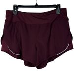 Zyia Active Medium Plum Mesh Energy Shorts Pull-On Zip Pocket Stretch Liner Photo 0