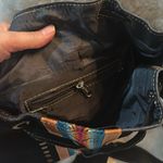 Dydaktik Black and Turquoise Suede Bucket or Crossbody Fringe Bag Photo 7