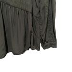 Loft Eyelet Peplum Blouse Long Sleeve Hunter Green Women’s Size Small Photo 4